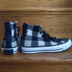 Converse by Woolrich Wool Plaid Check High Tops